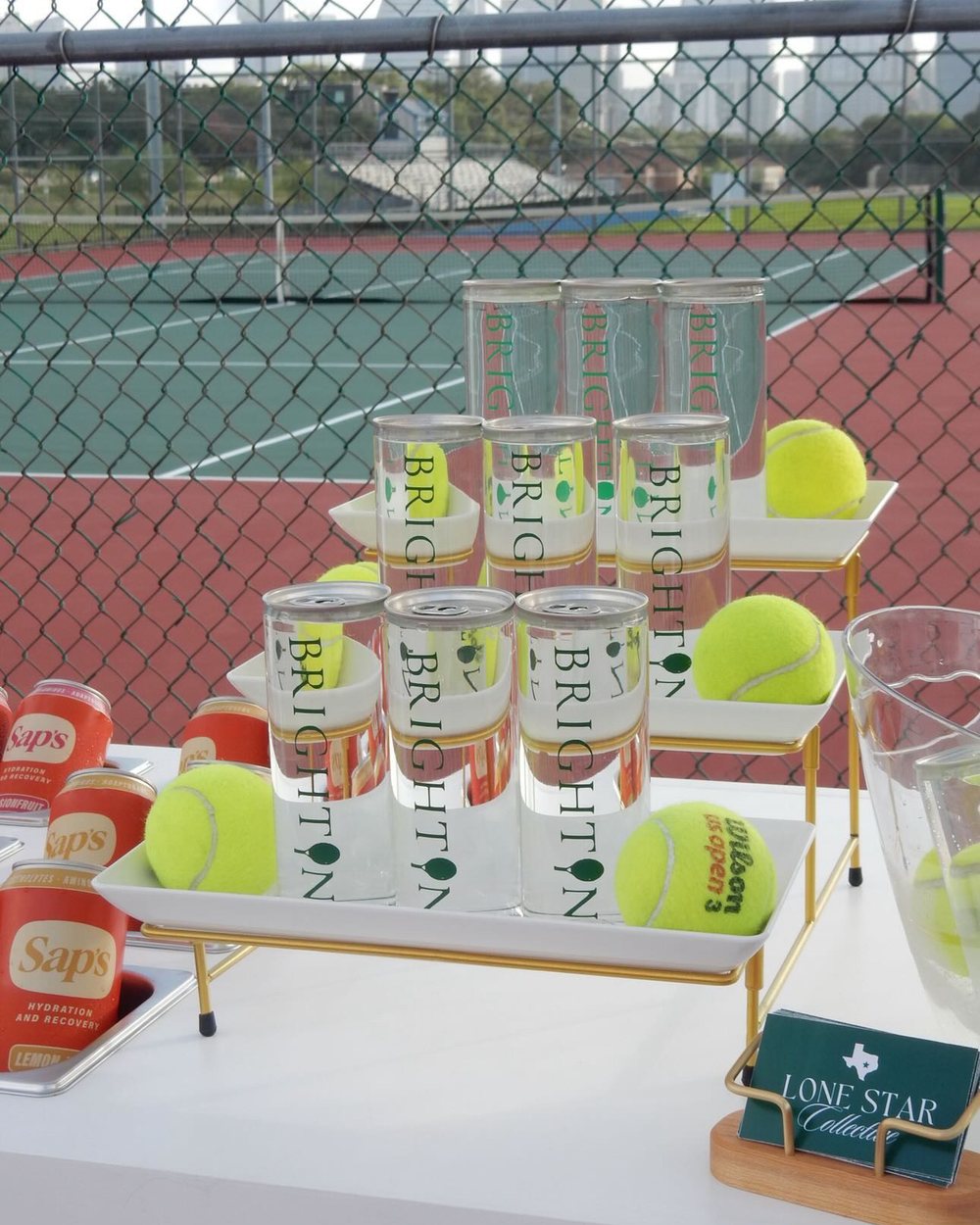 Guests at the Brighton Tennis Club activation by Lone Star Collective